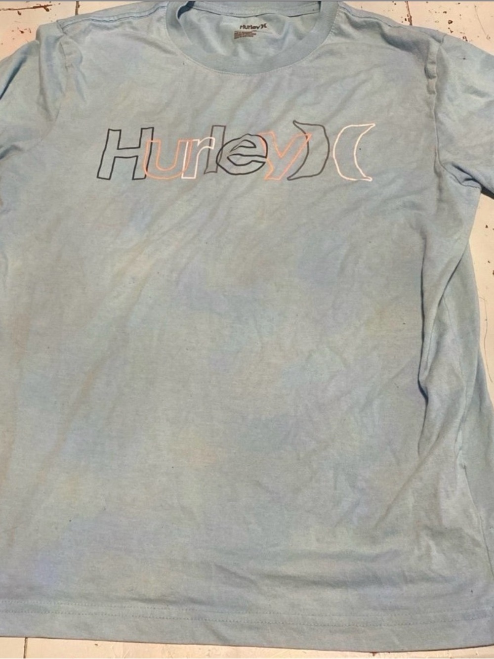 Hurley Light Blue Short Sleeve Logo Tee